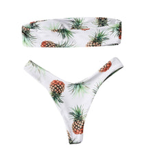 Load image into Gallery viewer, Pineapple Print Beach Two Piece Bikini Set