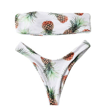 Load image into Gallery viewer, Pineapple Print Beach Two Piece Bikini Set