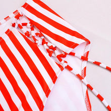 Load image into Gallery viewer, Off Shoulder Striped  Swimwear