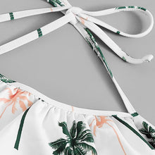 Load image into Gallery viewer, Tropical Ruffle Top High Waist Bikini Set