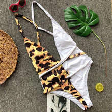 Load image into Gallery viewer, Leopard patchwork Swimsuit