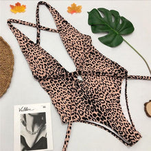 Load image into Gallery viewer, Leopard patchwork Swimsuit