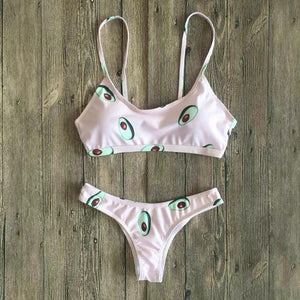 Pink Avocado Two Piece Bikini