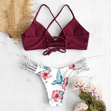 Load image into Gallery viewer, Floral Print Cut Out Two Piece Bikini Set