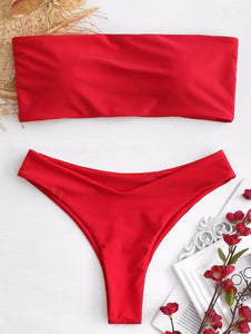 Bandeau Two Piece Bikini Set