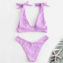 Load image into Gallery viewer, Purple Two Piece Bikini Set