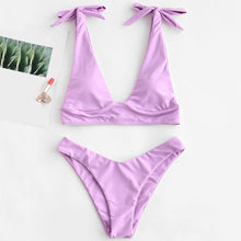 Load image into Gallery viewer, Purple Two Piece Bikini Set