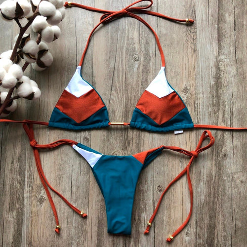 colorful bikini set is perfect for a girl who loves to show off her fashion style